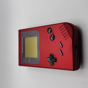 Red DMG original game boy custom with Tetris game